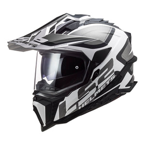 LS2 MX701 Explorer Alter Helmet - Matte Black / White (XS)