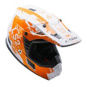 LS2 MX706J COZ Hyde Junior Helmet - Orange / White 06