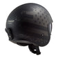 LS2 OF599 Spitfire II Black Flag Helmet - Matte Black / Titanium
