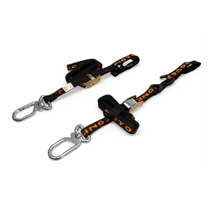 Aerofast 25mm Swivel Karabiner Tie Downs - Pair - Black