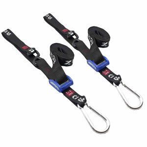 Aerofast 37mm Camlock Karabina Motorcycle Tie Downs - Pair - Black