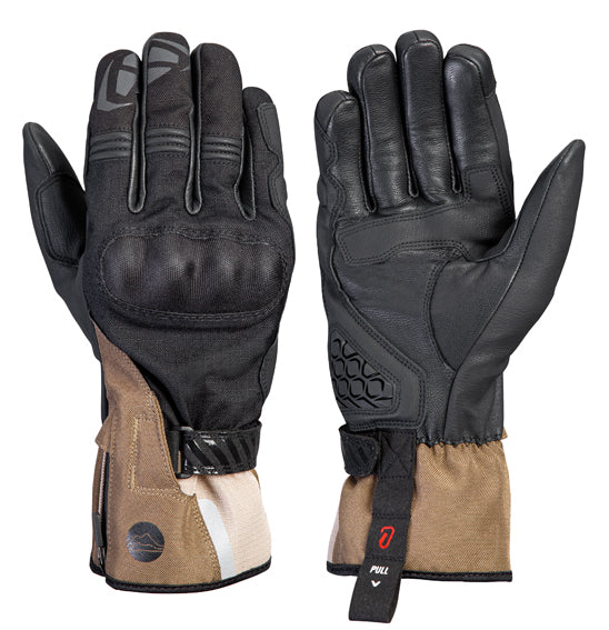 Ixon MS-Loki Waterproof Gloves - Black/Brown/Sand