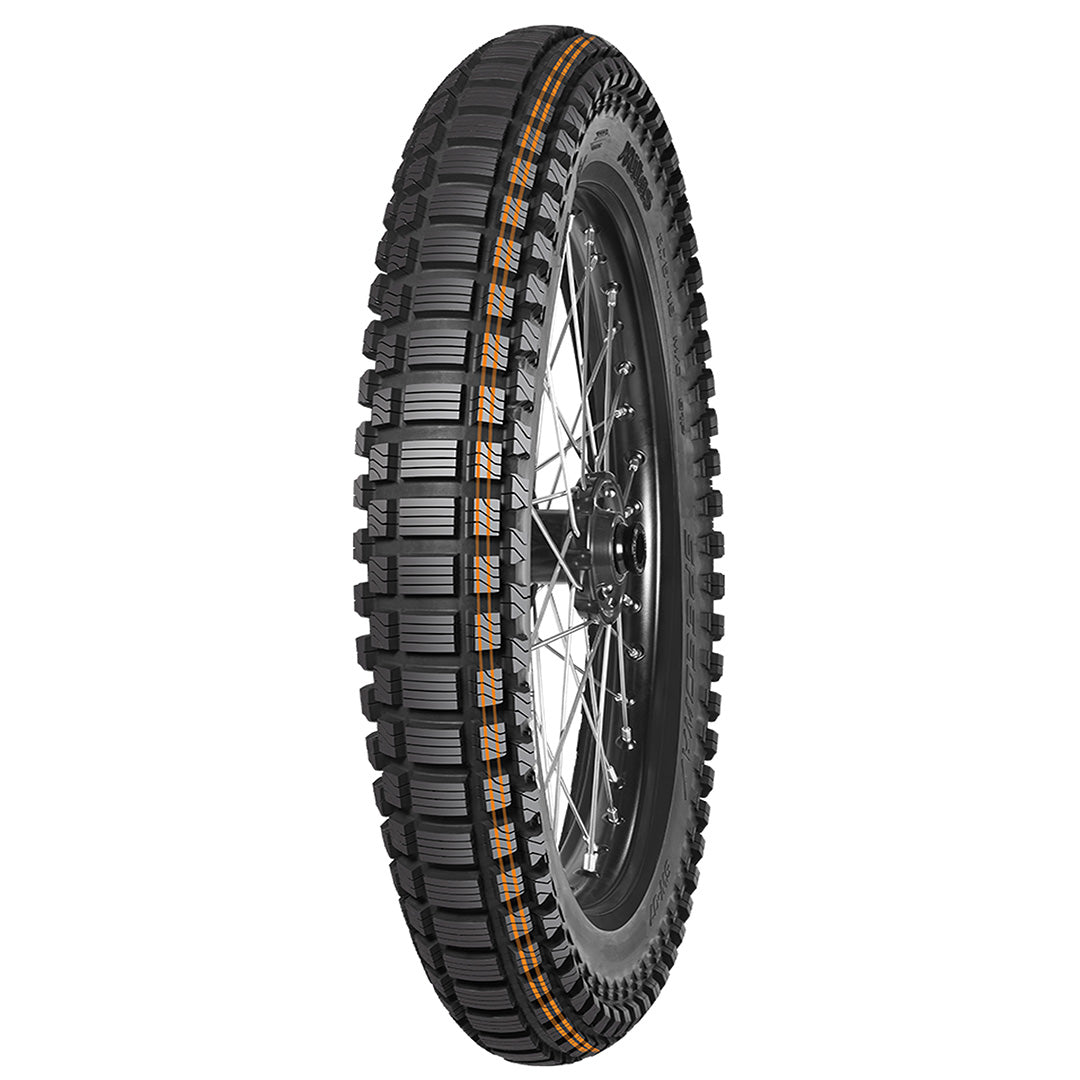 Mitas 375-19 Speedway Rear Tyre - 61P TL - 2 Orange Stripes