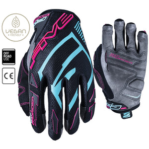 Five MXF Prorider S Ladies MX Gloves - Grey / Blue / Pink