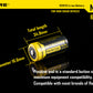 NITECORE LI-ION RECHARGEBALE BATTERY RCR123A (3.7V, 650mAh)