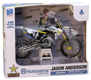 New Ray 1:12 Die-Cast Model - Husqvarna FC450 - Jason Anderson Factory Racing Team