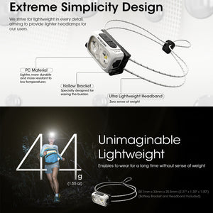 NITECORE 360 LUMEN USB RECHARGEABLE LED HEADLAMP YELLOW