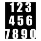 Whites Race Number - White #1 (10 Pack)