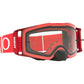 Oakley Front Line Adult MX Goggles - Red - Clear Lens