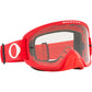 Oakley OFrame 2.0 Pro Adult MX Goggles - Red - Clear Lens