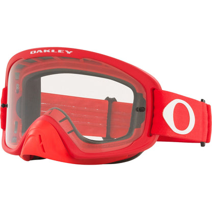 Oakley OFrame 2.0 Pro Adult MX Goggles - Red - Clear Lens