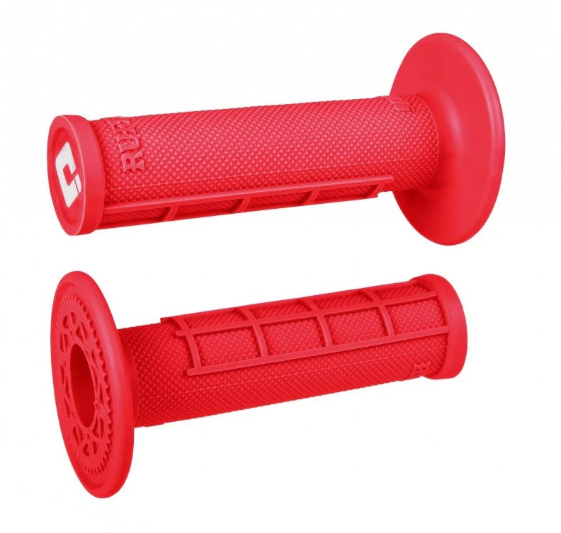 ODI Ruffian 1/2 Waffle Single Ply Medium MX Grips - Red