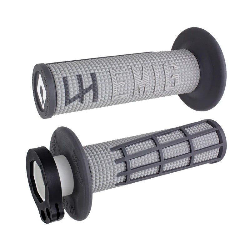 ODI Emig 2.0 V2 Lock On Grips - Grey / Graphite - 2 & 4 Stroke