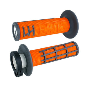 ODI Emig 2.0 V2 Lock On Grips - Orange / Grey - 2 & 4 Stroke