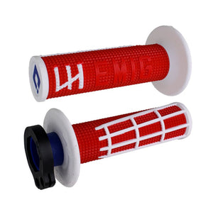 ODI Emig 2.0 V2 Lock On Grips - Red / White - 2 & 4 Stroke