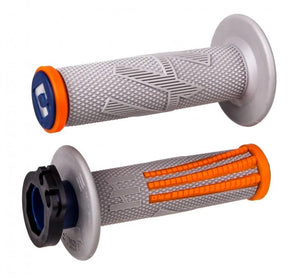 ODI EMIG Pro V2 Lock On Grips - Grey/Orange - 2 & 4 Stroke