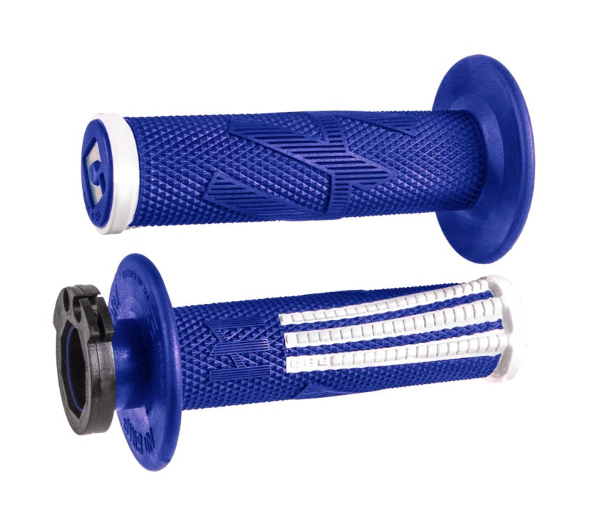 ODI EMIG Pro V2 Lock On Grips - Blue/White - 2 & 4 Stroke