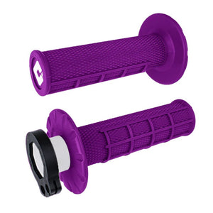 ODI 1/2 Waffle Lock On Grips - Purple - 2 & 4 Stroke