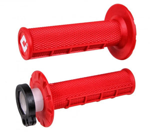 ODI 1/2 Waffle Lock On Grips - Red - 2 & 4 Stroke