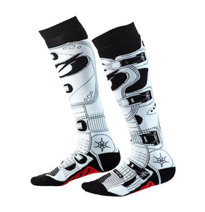 Oneal Adult Pro MX Sock - RDX Black / White