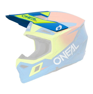 Oneal 3SRS Replacement Adult Helmet Peak - Solid Blue / Neon Yellow