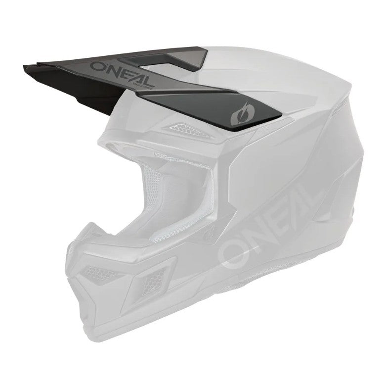 Oneal 3SRS Replacement Adult Helmet Peak - Solid Black Grey
