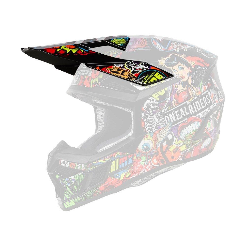 Oneal 3SRS Replacement Adult Helmet Peak - Crank Multi