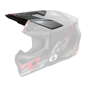 Oneal 3SRS Replacement Adult Helmet Peak - Haze Black Grey Red