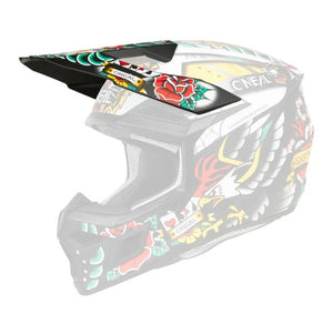 Oneal 3SRS Replacement Adult Helmet Peak - Inked Matte Multi