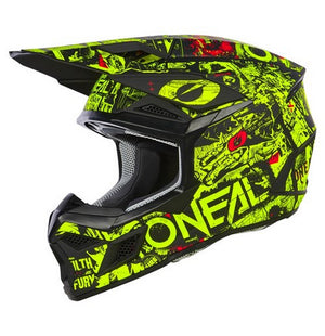 Oneal Youth 3 Series MX Helmet - V25 - Attack Black / Neon Yellow