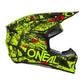 Oneal Youth 3 Series MX Helmet - V25 - Attack Black / Neon Yellow