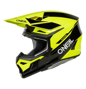 Oneal Adult 3 Series MX Helmet - V25 - Black / Neon Yellow