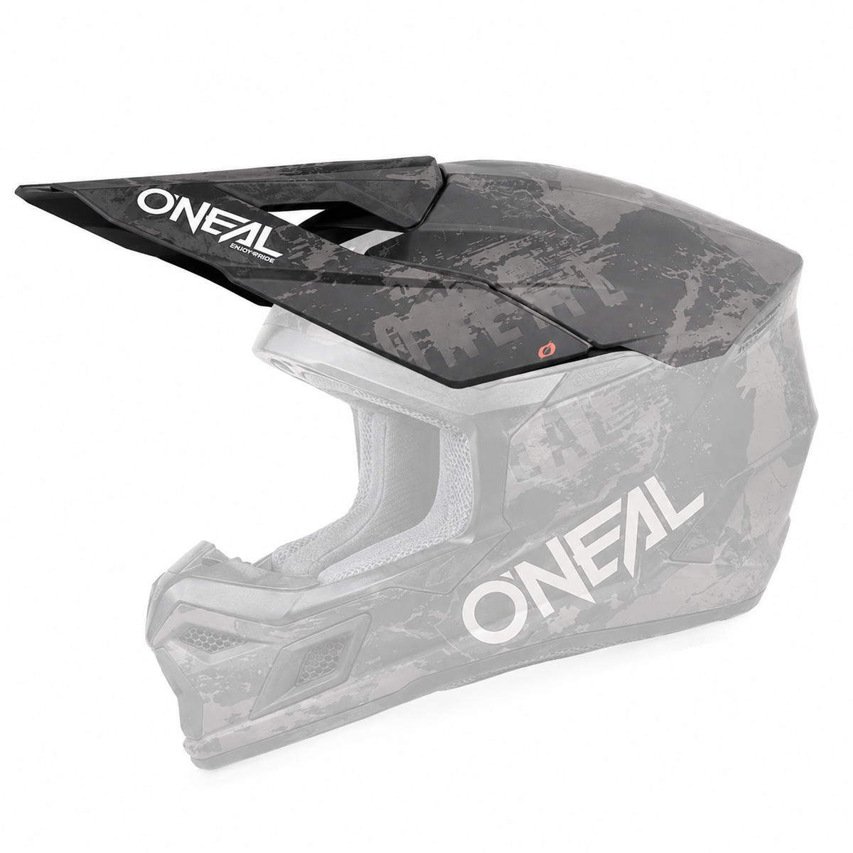 Oneal 3SRS Replacement Adult Helmet Peak - Acid Black / Grey