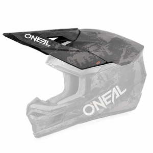 Oneal 3SRS Replacement Adult Helmet Peak - Acid Black / Grey