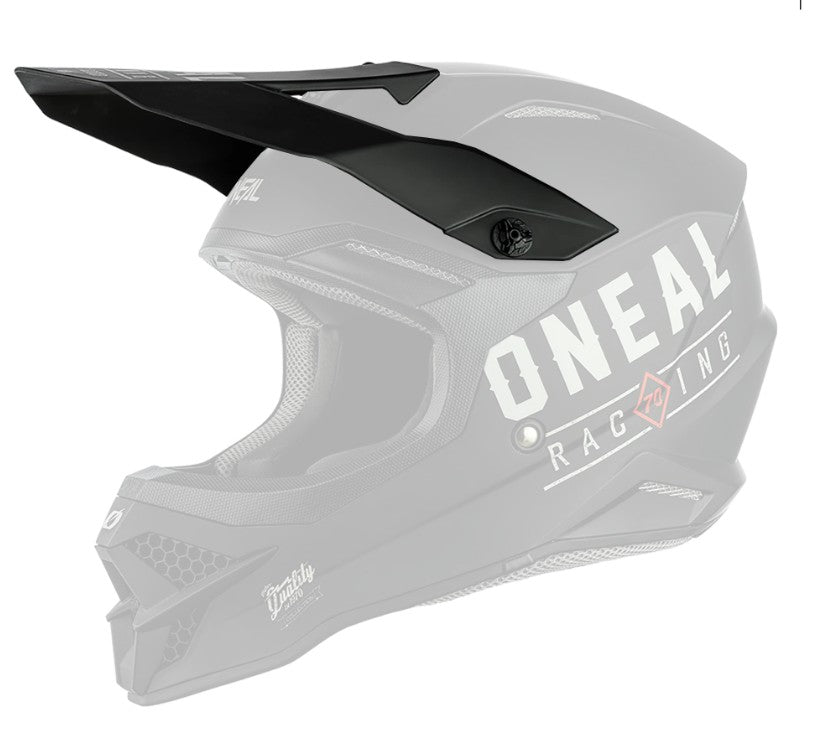 Oneal 3SRS Replacement Helmet Peak - Black / Grey