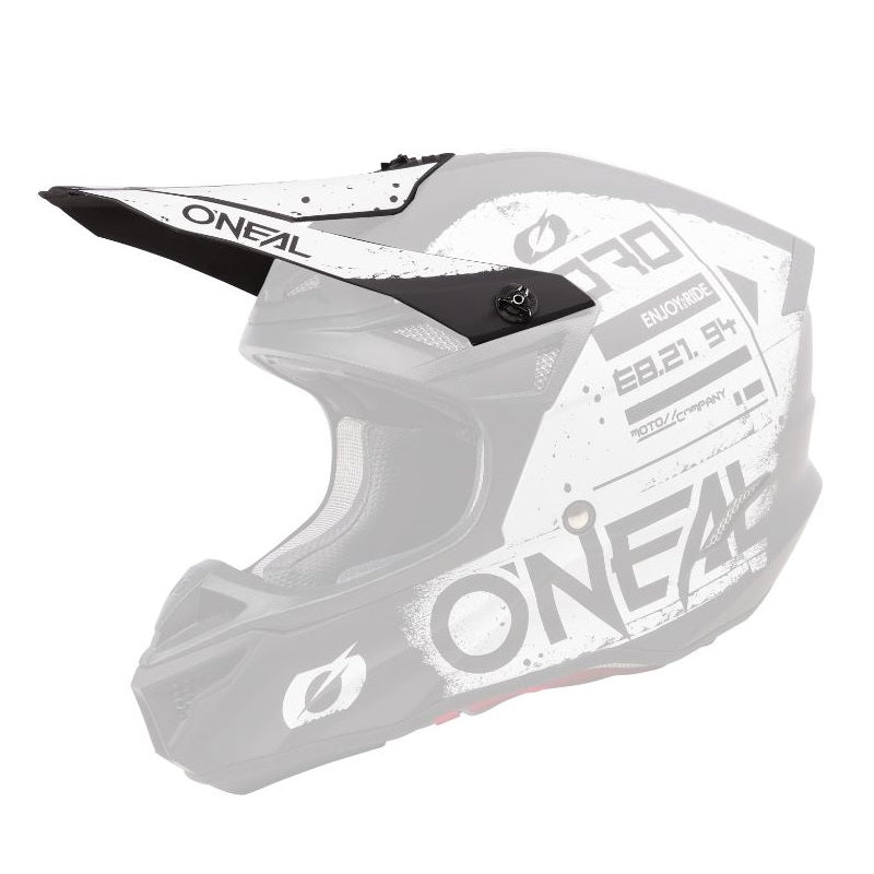Oneal 5SRS Helmet Peak - Scarz V24 - Black/White