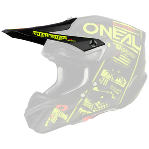Oneal 5SRS Replacement Adult Helmet Peak - Attack V23 Black / Neon Yellow