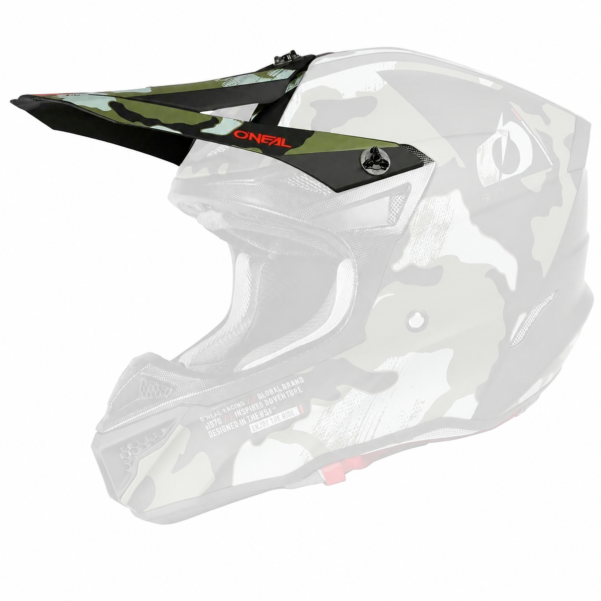 Oneal 5SRS Replacement Adult Helmet Peak - Camo V23 Black / Green