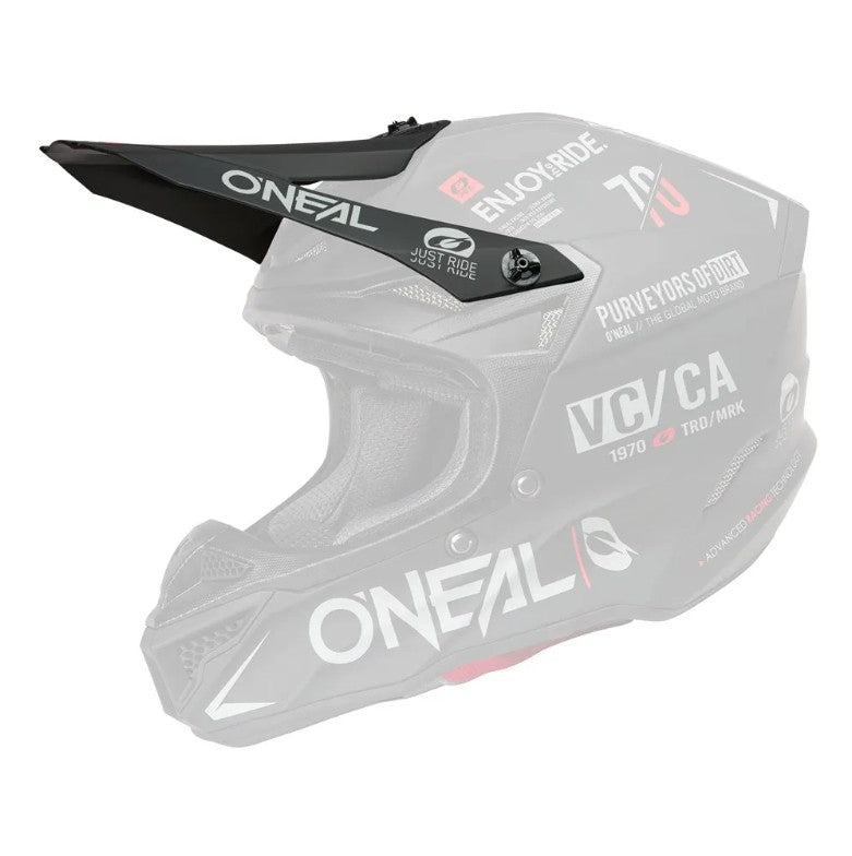 Oneal 5SRS Replacement Adult Helmet Peak - Brand Black / Grey