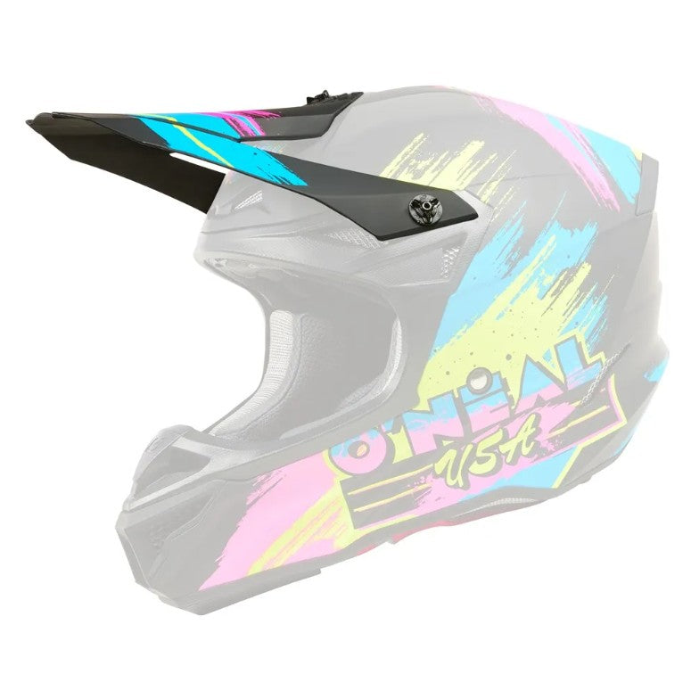 Oneal 5SRS Replacement Adult Helmet Peak - Reseda Black / Neon Yellow