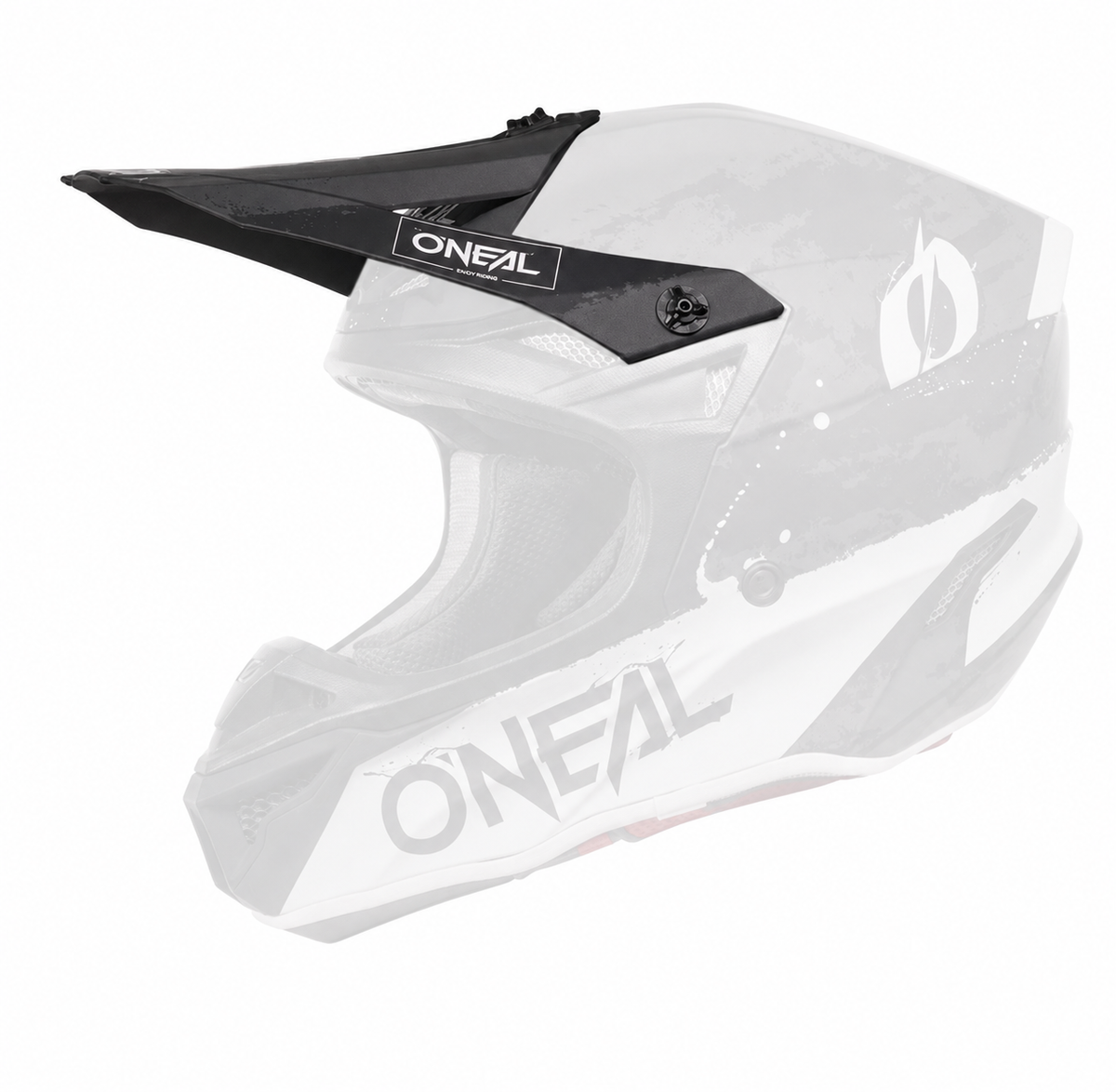 Oneal 5SRS Replacement Adult Helmet Peak - Paint Black / White
