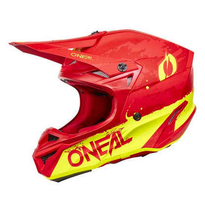 Oneal 5SRS Adult MX Helmet - Paint Red / Neon Yellow