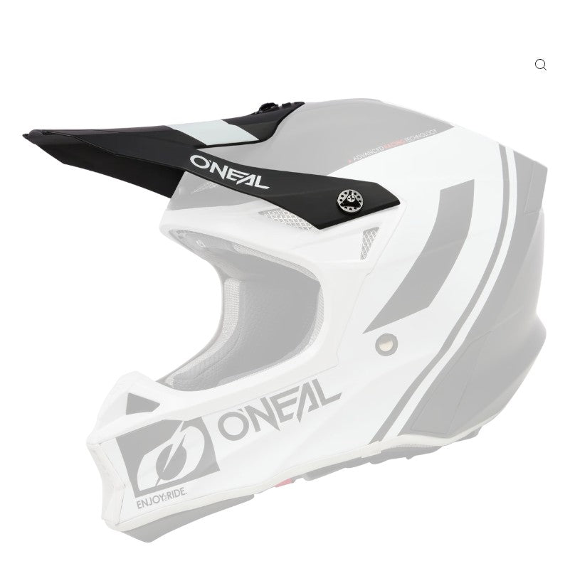 Oneal 10SRS Replacement Helmet Peak - Flow V23 Black / White