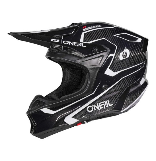 Oneal 10SRS Carbon Adult MX Helmet - Race Black / White