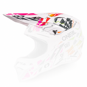 Oneal 1SRS Youth Replacement Helmet Peak - Stixx White / Multi