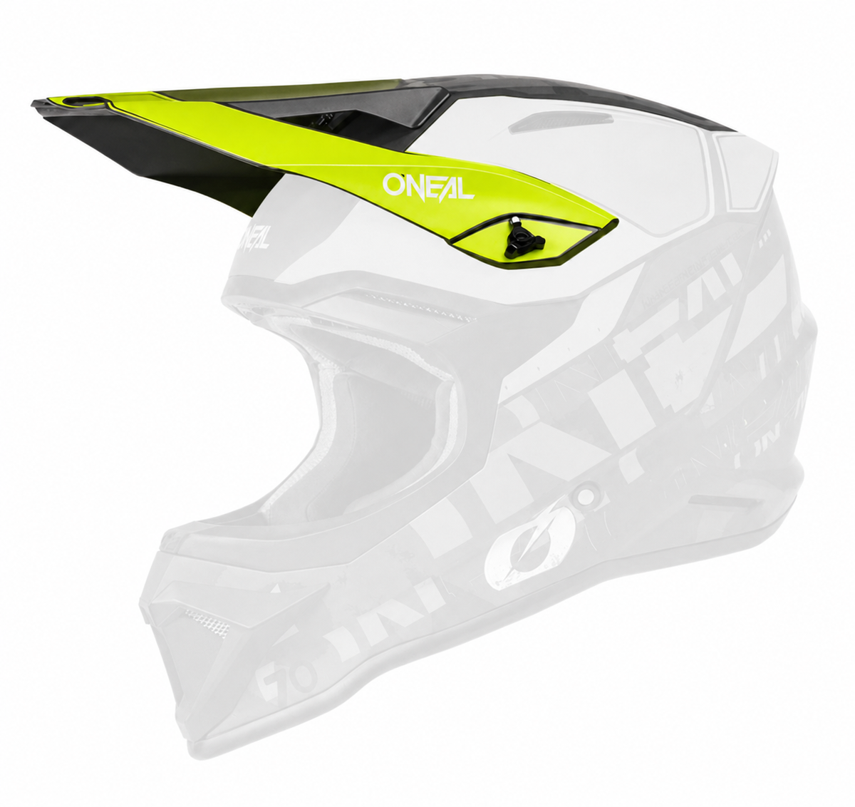 Oneal 1SRS Adult Replacement Helmet Peak - Voltix Black / Neon Yellow