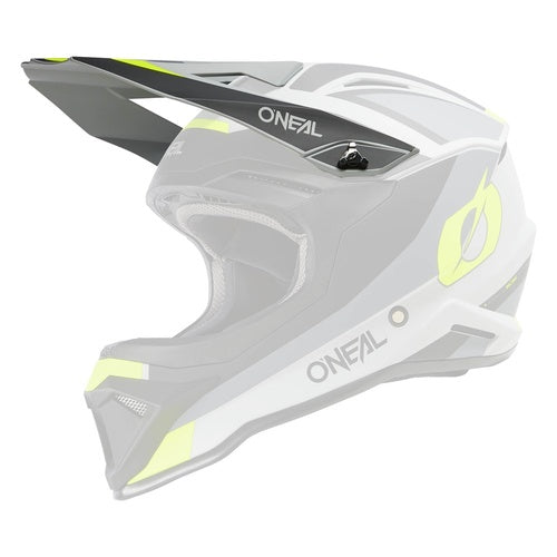 Oneal 1SRS Youth Replacement Helmet Peak - Stream Matt Black / Neon Yellow