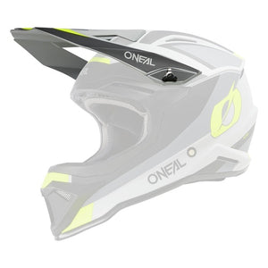 Oneal 1SRS Youth Replacement Helmet Peak - Stream Matt Black / Neon Yellow