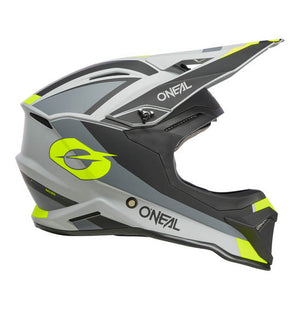 Oneal 1SRS Youth MX Helmet - V24 Stream Matt Black / Neon Yellow