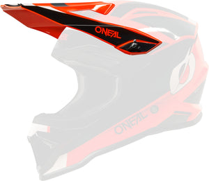 Oneal 1SRS Youth Replacement Helmet Peak - Stream Matt Black / Red